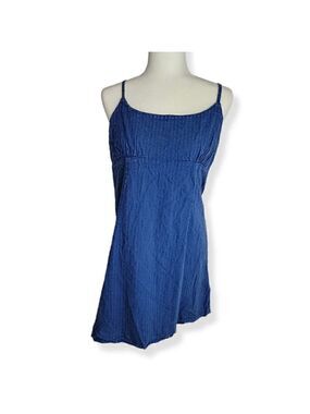 Wild Fable Blue Empire waistline Linen Blend Dress XL